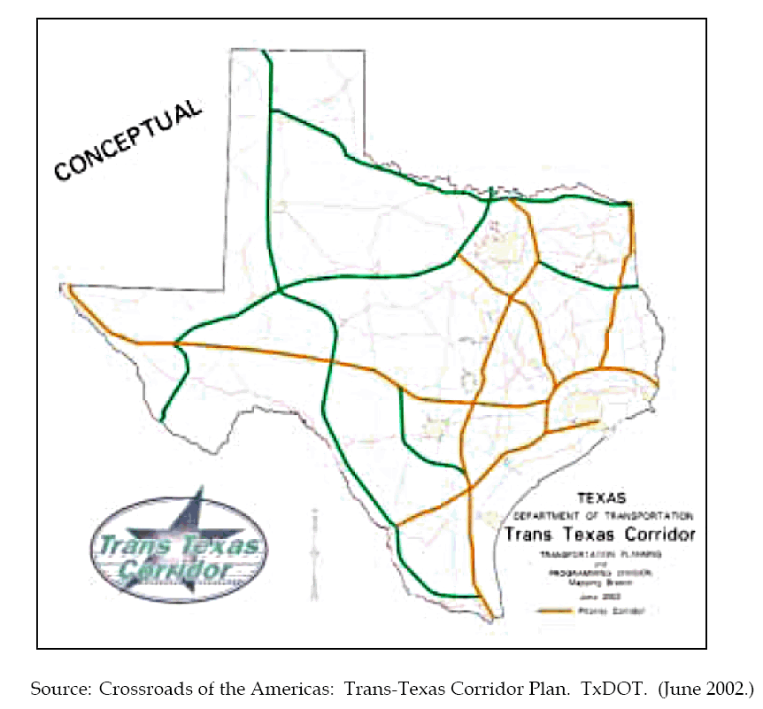 Map Of Texas. Trans Texas Corridor Maps